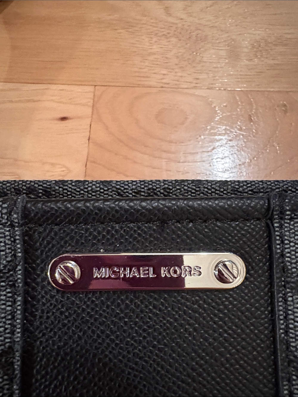 Michael Kors Black and Gray MK Signature Bag - Picture 2 of 7